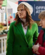 A World Record Christmas Nikki Deloach Green Trench Coat