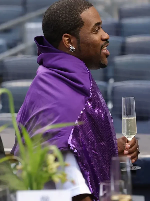 Yankee Stadium Event ASAP Ferg Adidas Purple Sequin Tracksuit