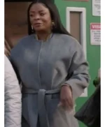 Abbott Elementary Ava Coleman Grey Wool Coat