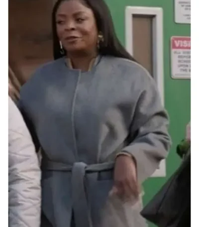 Abbott Elementary Ava Coleman Grey Wool Coat