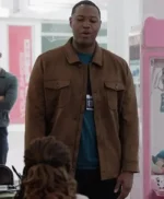 Abbott Elementary Dominic Brown Suede Jacket