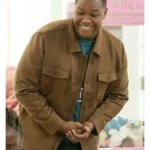 Abbott Elementary Dominic Brown Suede Jacket