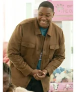 Abbott Elementary Dominic Brown Suede Jacket