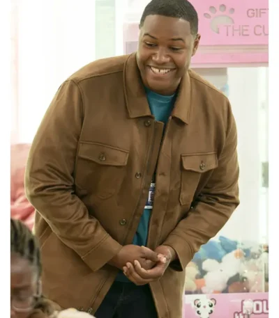 Abbott Elementary Dominic Brown Suede Jacket