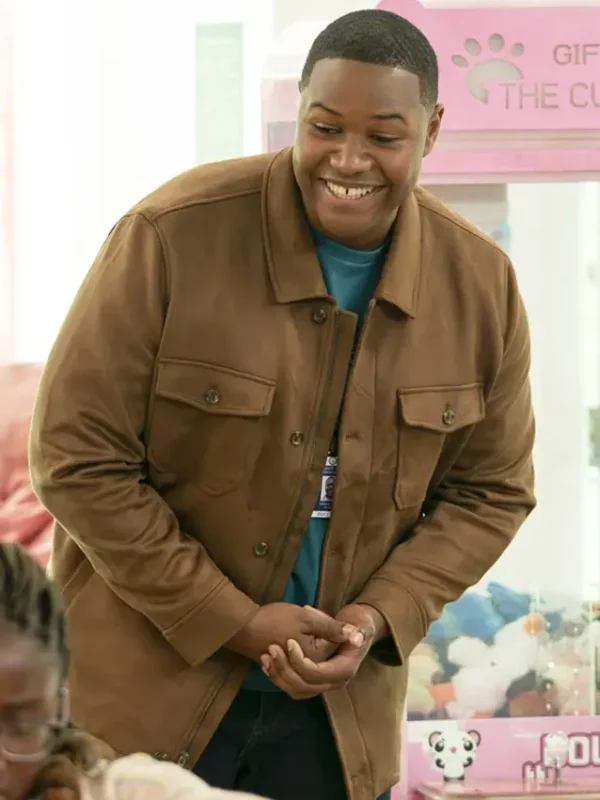 Abbott Elementary Dominic Brown Suede Jacket