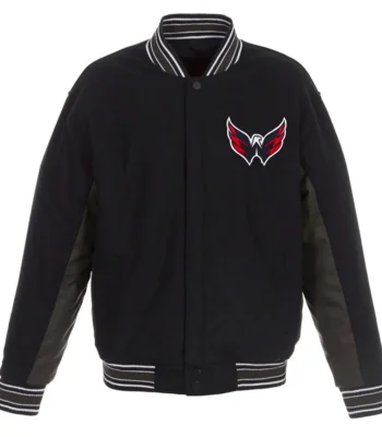 Accent Washington Capitals Varsity Black-Charcoal Jacket