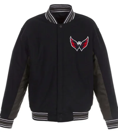 Accent Washington Capitals Varsity Black-Charcoal Jacket