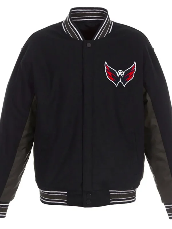 Accent Washington Capitals Varsity Black-Charcoal Jacket