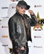 Johnny Depp Distressed Leather Jacket