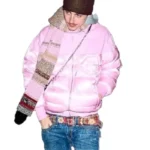 Timothee Chalamet Pink Puffer Jacket