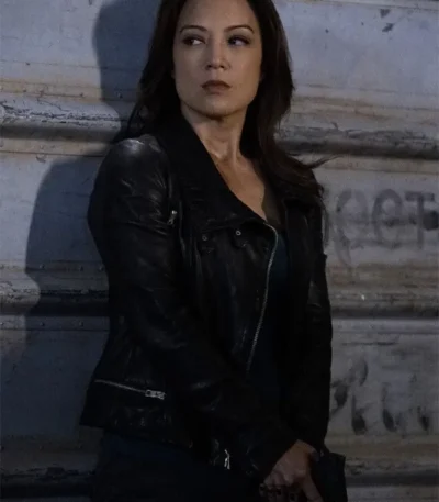 Agents Of Shield Ming Na Wen Black Leather Jacket