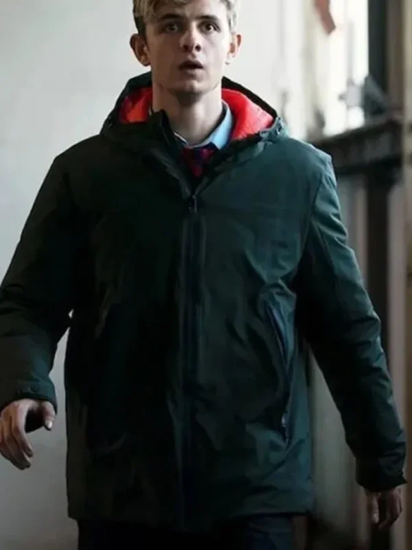 Alex Rider Otto Farrant Green Hooded Jacket