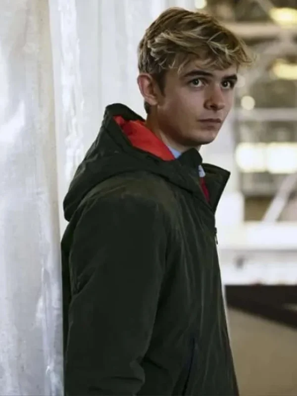 Alex Rider Otto Farrant Green Hooded Jacket
