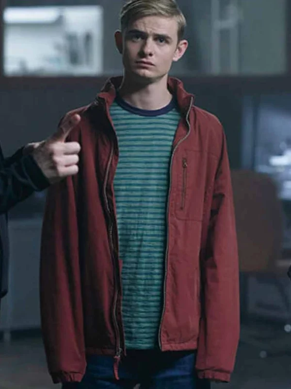 Alex Rider Otto Farrant Maroon Cotton Jacket
