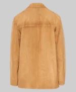 Alexa Chung Paris Fashion Week 2023 Brown Suede Jacket
