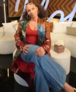 American Idol S24 Alicia Keys Leather Coat