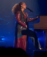 American Idol S24 Alicia Keys Leather Coat