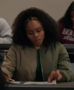 All American Homecoming Simone Hicks Green Bomber Jacket