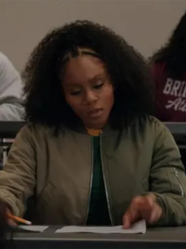 All American Homecoming Simone Hicks Green Bomber Jacket