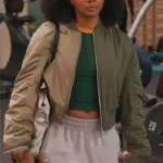 All American Homecoming Simone Hicks Green Bomber Jacket