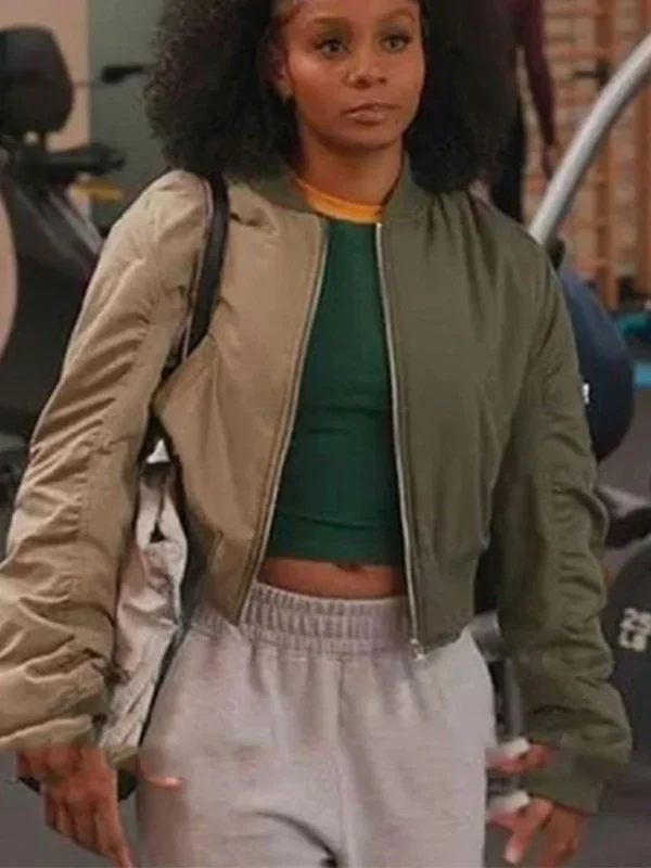 All American Homecoming Simone Hicks Green Bomber Jacket