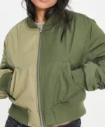 All American Homecoming Simone Hicks Green Bomber Jacket