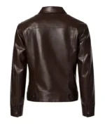 Travis Kelce Dark Brown Leather Jacket