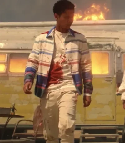 American Horror Stories EP03 Chad Striped Jacket