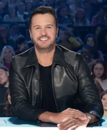 Luke Bryan American Idol Black Leather Jacket