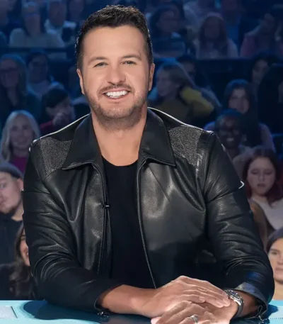 Luke Bryan American Idol Black Leather Jacket