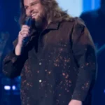 American Idol Chris Tungseth Splatter Denim Jacket