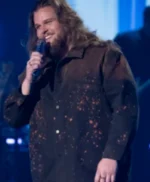 American Idol Chris Tungseth Splatter Denim Jacket