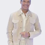 American Idol Ryan Seacrest Beige Suede Jacket