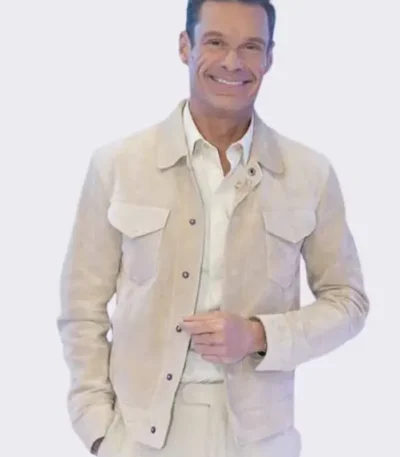 American Idol Ryan Seacrest Beige Suede Jacket