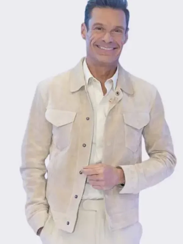 American Idol Ryan Seacrest Beige Suede Jacket