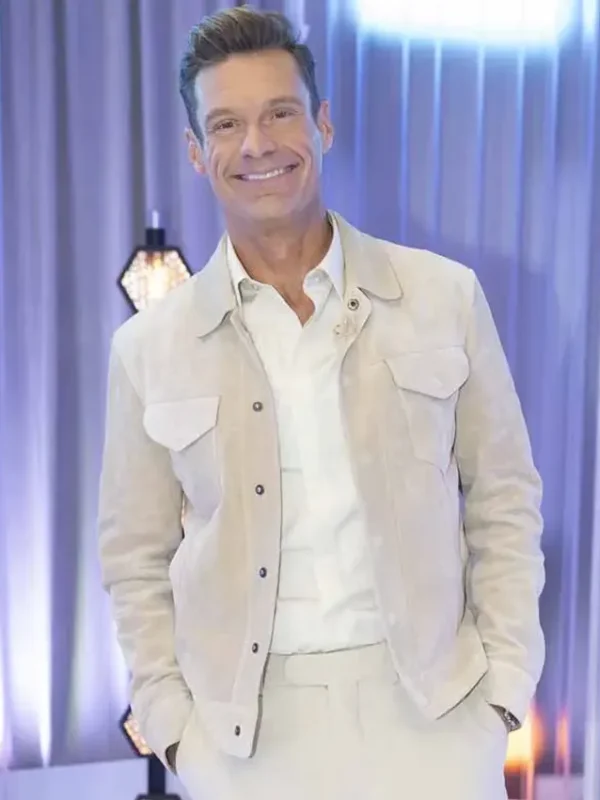 American Idol Ryan Seacrest Beige Suede Jacket