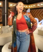 American Idol S24 Alicia Keys Leather Coat
