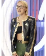 American Idol S24 Miyoko Stars Leather Jacket