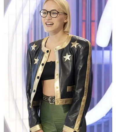 American Idol S24 Miyoko Stars Leather Jacket
