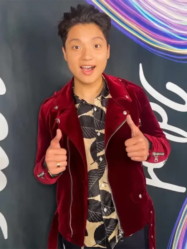Tyson Venegas American Idol Red Biker Velvet Jacket