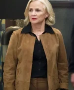 Amy Sedaris Elsbeth S03 Brown Suede Jacket