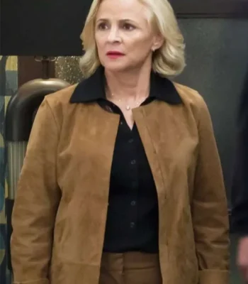 Amy Sedaris Elsbeth S03 Brown Suede Jacket