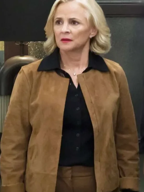 Amy Sedaris Elsbeth S03 Brown Suede Jacket
