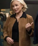 Amy Sedaris Elsbeth S03 Brown Suede Jacket