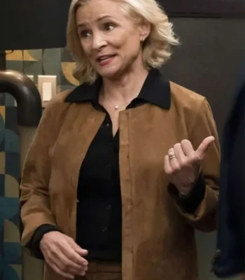 Amy Sedaris Elsbeth S03 Brown Suede Jacket
