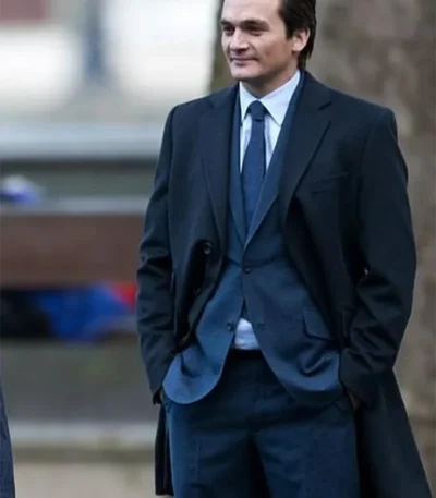 Anatomy of a Scandal James Whitehouse Black Wool Coat