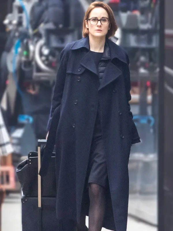 Anatomy of a Scandal Michelle Dockery Black Duster Coat