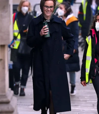 Anatomy of a Scandal Michelle Dockery Black Duster Coat