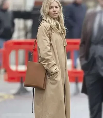 Anatomy of a Scandal Sienna Miller Beige Duster Coat