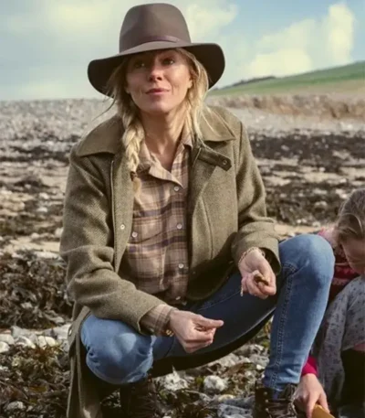Anatomy of a Scandal Sophie Whitehouse Green Wool Blend Jacket